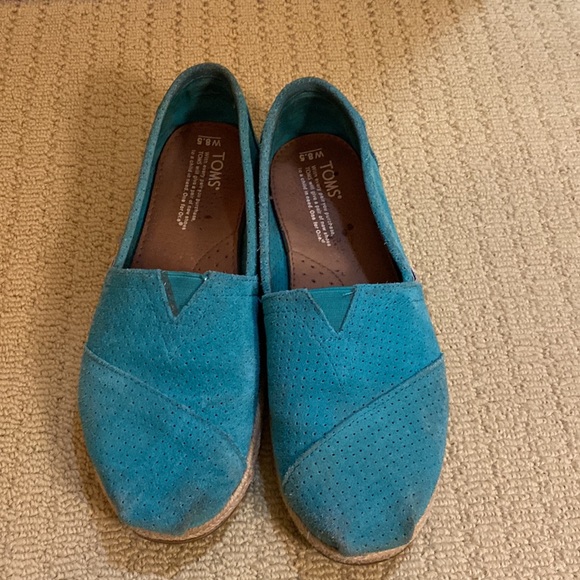 Turquoise Fabric Toms - Picture 2 of 5